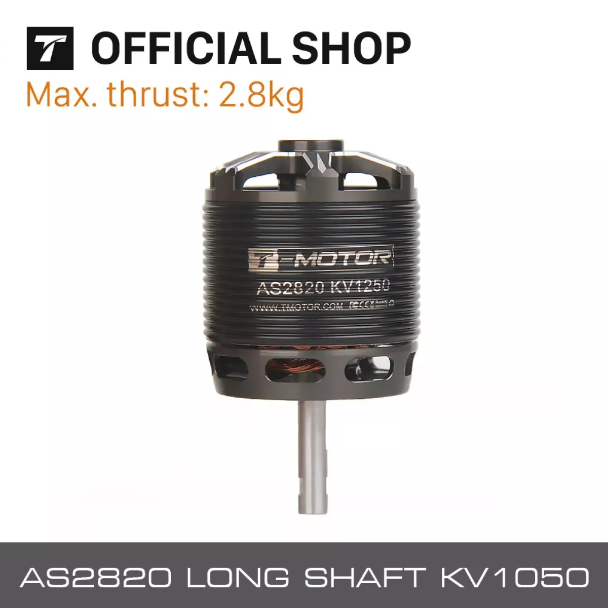 Бесщеточный мотор T-motor AS2820 Long Shaft KV880/1050/1250, 2.8КГ, для 20-30E 3D и F3A Бесщеточный мотор T-motor AS2820 Long Shaft KV880/1050/1250, 2.8КГ, для 20-30E 3D и F3A