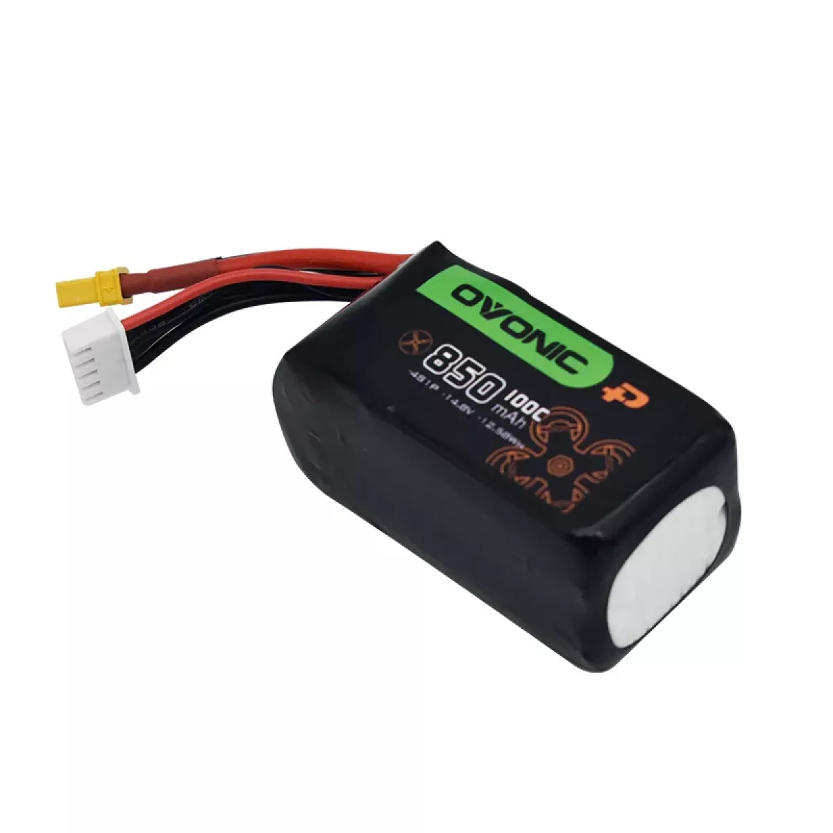 OVONIC 14.8В 4S 850мАч 100C LiPo аккумулятор для дрона с разъёмом XT30/XT60 OVONIC 14.8В 4S 850мАч 100C LiPo аккумулятор для дрона с разъёмом XT30/XT60