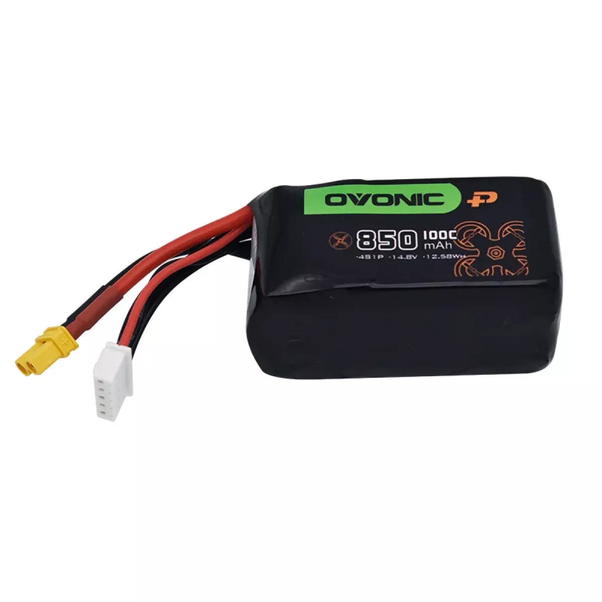 OVONIC 14.8В 4S 850мАч 100C LiPo аккумулятор для дрона с разъёмом XT30/XT60 OVONIC 14.8В 4S 850мАч 100C LiPo аккумулятор для дрона с разъёмом XT30/XT60