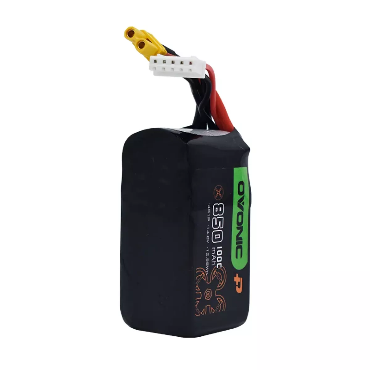 OVONIC 14.8В 4S 850мАч 100C LiPo аккумулятор для дрона с разъёмом XT30/XT60 OVONIC 14.8В 4S 850мАч 100C LiPo аккумулятор для дрона с разъёмом XT30/XT60