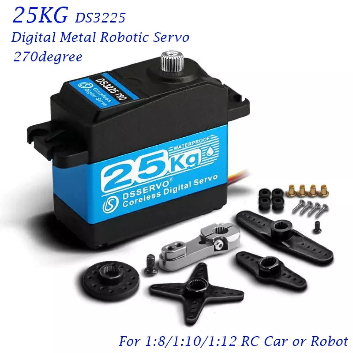 DSServo цифровой металлический сервопривод 25-150KG, 180/270°, для RC авто и роботов DSServo цифровой металлический сервопривод 25-150KG, 180/270°, для RC авто и роботов