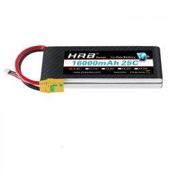 Аккумулятор HRB Lipo 2S 16000mAh 7.4V 25C для RC авто, лодок, дронов, игрушек, разъемы XT60/EC5