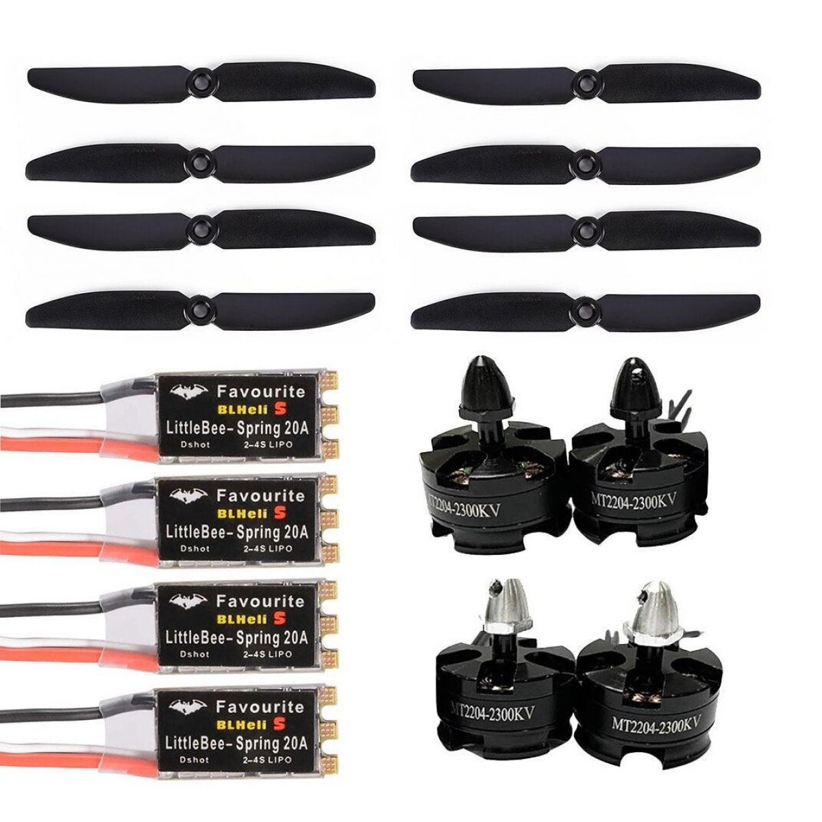 Бесколлекторный мотор MT2204 2300KV и регулятор FVT Littlebee 20A BLHeli-s для FPV квадрокоптера Бесколлекторный мотор MT2204 2300KV и регулятор FVT Littlebee 20A BLHeli-s для FPV квадрокоптера