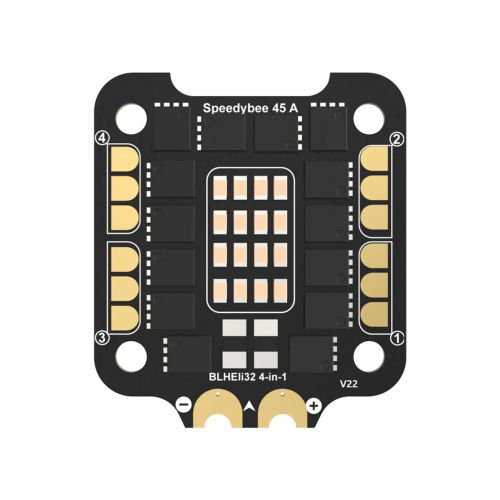 SpeedyBee BLHeli32 45A 128КГц 4-в-1 ESC (V22) электронный регулятор скорости для дрона