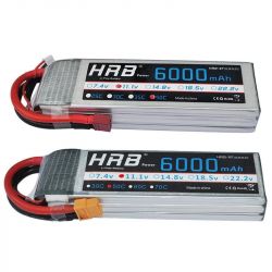 2 шт. аккумуляторов HRB Lipo 3S 6000мАч 11.1В 50C XT60 T Deans XT90 EC5 XT90-S для FPV, дронов, авто