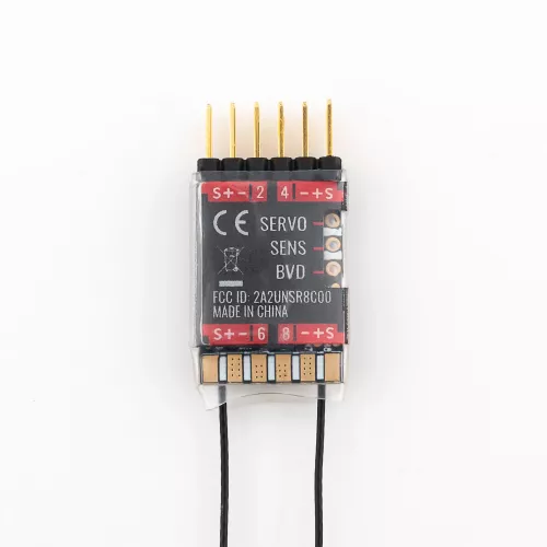 FLYSKY FS-SR8C 8-канальный 2.4G приёмник с двумя антеннами для RC моделей, протокол ANT, FS-ST8