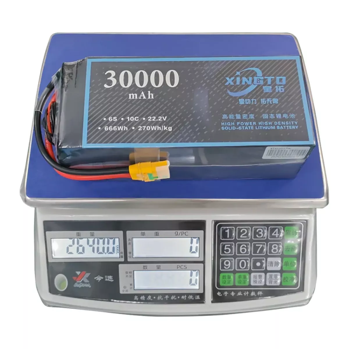 XINGTO 22.2В 6S 30000мАч 10C LiPo — полутвёрдый литиевый аккумулятор высокой плотности для БПЛА XINGTO 22.2В 6S 30000мАч 10C LiPo — полутвёрдый литиевый аккумулятор высокой плотности для БПЛА
