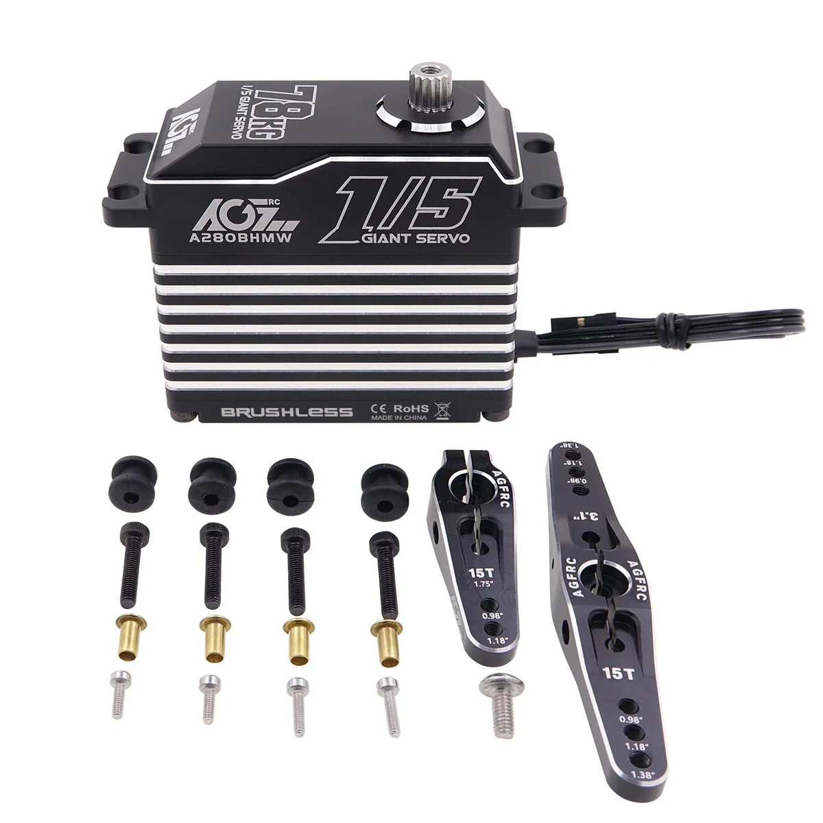 AGFRC A280BHMW/A280BHLW 78КГ/100КГ HV WP бесщеточный серво для 1/5 RC авто, самолётов, катеров AGFRC A280BHMW/A280BHLW 78КГ/100КГ HV WP бесщеточный серво для 1/5 RC авто, самолётов, катеров