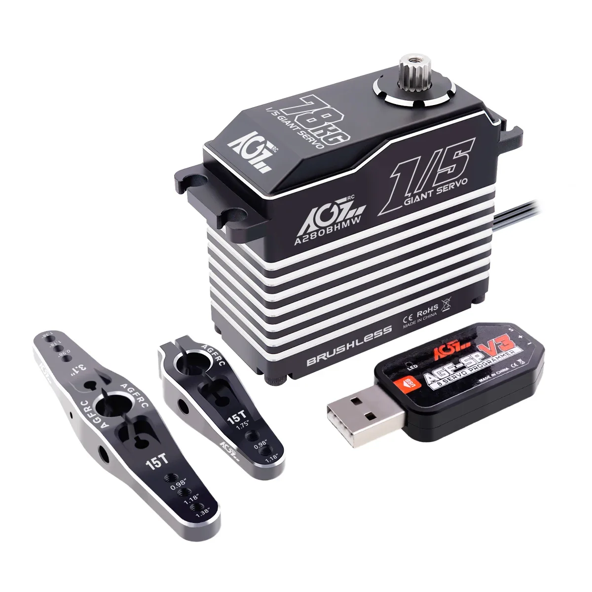 AGFRC A280BHMW/A280BHLW 78КГ/100КГ HV WP бесщеточный серво для 1/5 RC авто, самолётов, катеров AGFRC A280BHMW/A280BHLW 78КГ/100КГ HV WP бесщеточный серво для 1/5 RC авто, самолётов, катеров