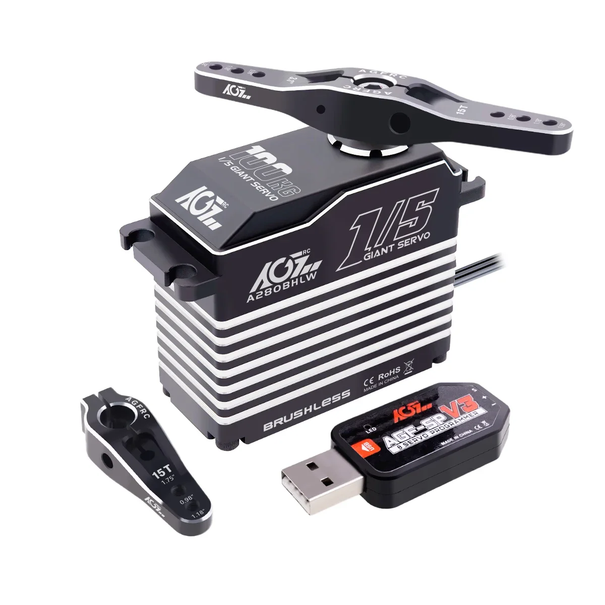 AGFRC A280BHMW/A280BHLW 78КГ/100КГ HV WP бесщеточный серво для 1/5 RC авто, самолётов, катеров AGFRC A280BHMW/A280BHLW 78КГ/100КГ HV WP бесщеточный серво для 1/5 RC авто, самолётов, катеров
