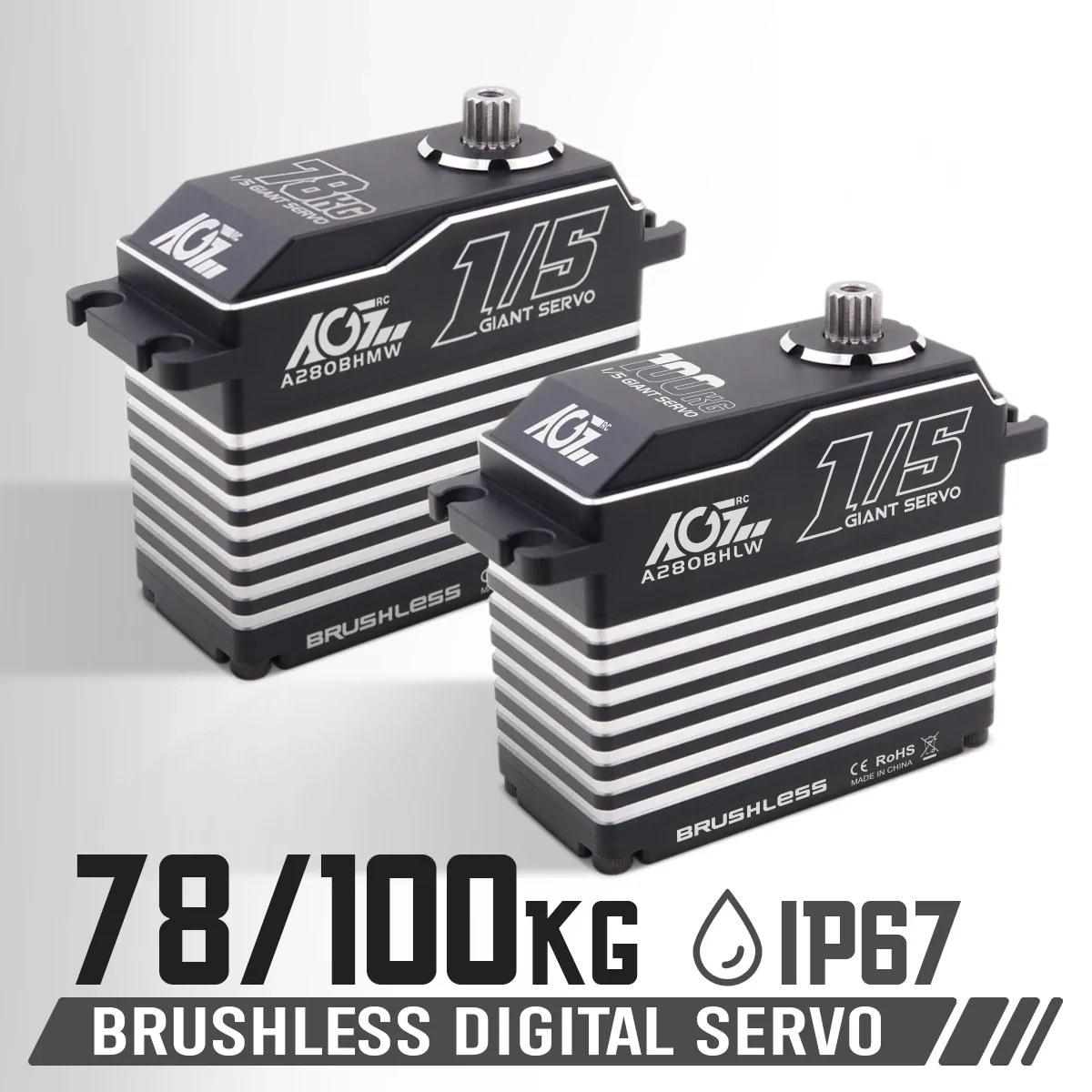 AGFRC A280BHMW/A280BHLW 78КГ/100КГ HV WP бесщеточный серво для 1/5 RC авто, самолётов, катеров AGFRC A280BHMW/A280BHLW 78КГ/100КГ HV WP бесщеточный серво для 1/5 RC авто, самолётов, катеров