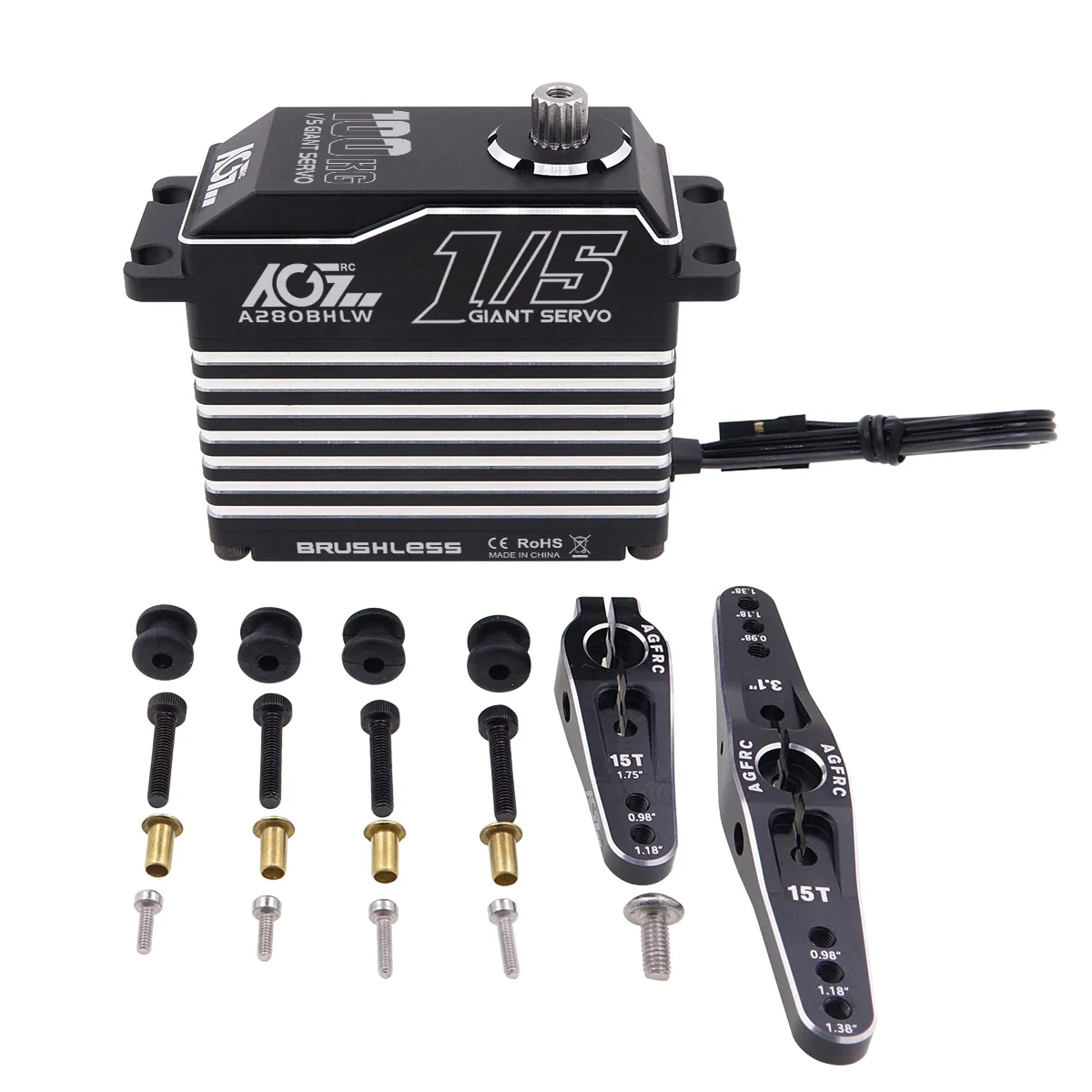 AGFRC A280BHMW/A280BHLW 78КГ/100КГ HV WP бесщеточный серво для 1/5 RC авто, самолётов, катеров AGFRC A280BHMW/A280BHLW 78КГ/100КГ HV WP бесщеточный серво для 1/5 RC авто, самолётов, катеров