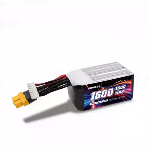 Аккумулятор DUPU 6S 1600mAh 160C LiPo для FPV дрона с разъёмом XT60