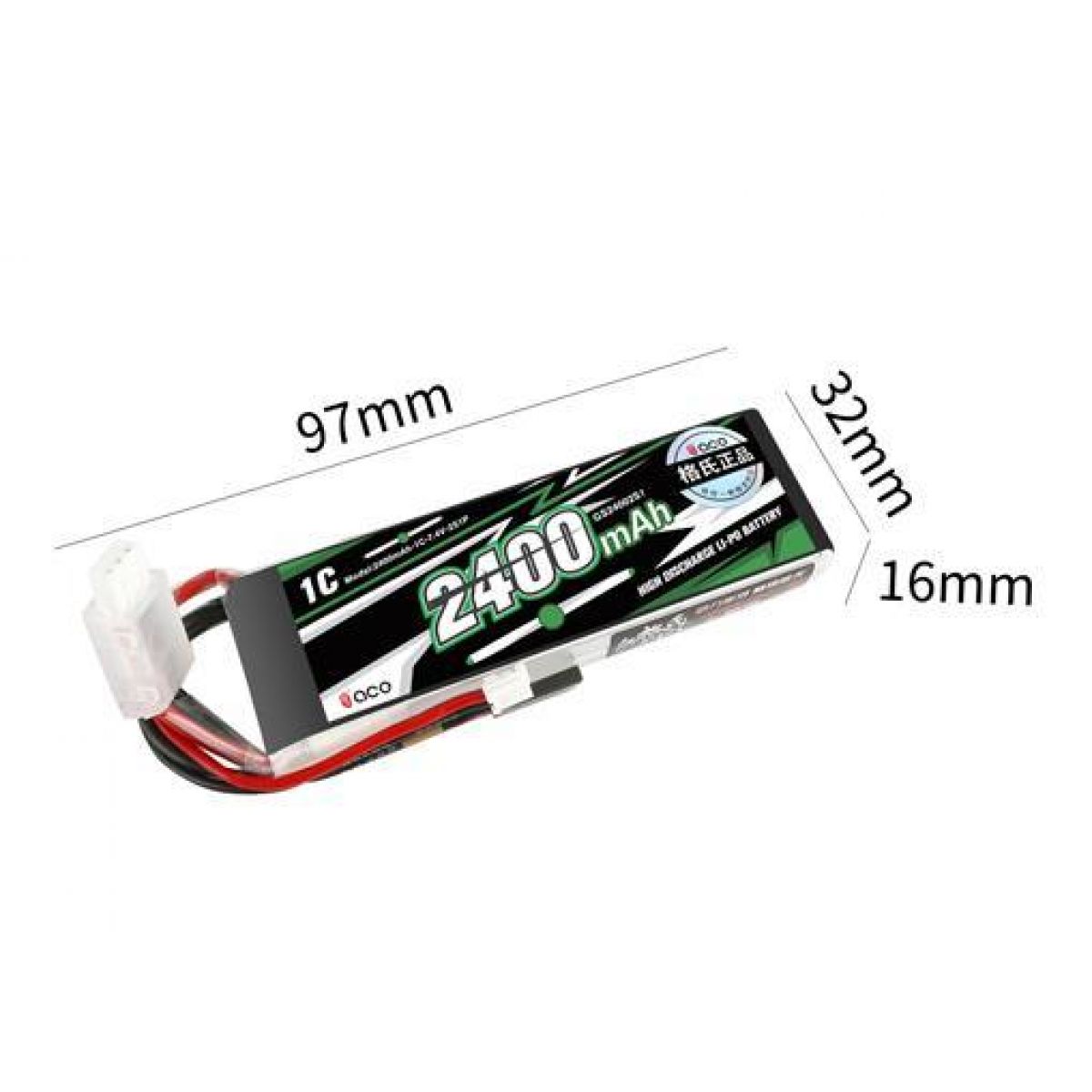 Аккумулятор Gens ace 2250/2400mAh 6.6V/7.4V/11.1V 2S/3S LiFe с разъёмом BBL1 Futaba 3P для 4PLS T8J Аккумулятор Gens ace 2250/2400mAh 6.6V/7.4V/11.1V 2S/3S LiFe с разъёмом BBL1 Futaba 3P для 4PLS T8J