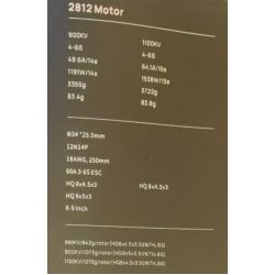 Бесколлекторный мотор Hobbywing XRotor 2812 900KV/1100KV для FPV дрона 8-9 дюймов