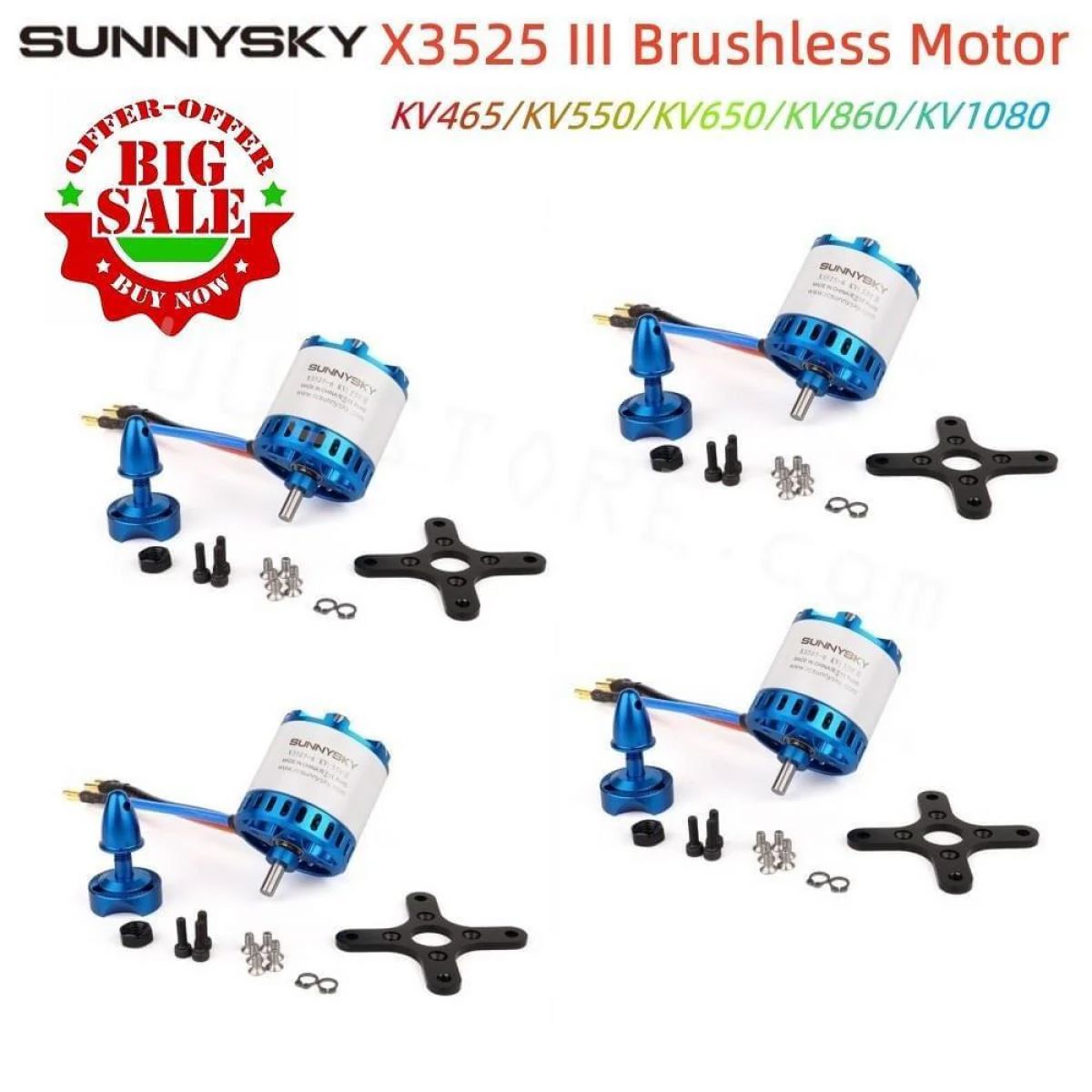 Оригинальный мотор бесколлекторный SUNNYSKY X3525 III KV465/550/650/860/1080 для RC FPV дрона/самолёта Оригинальный мотор бесколлекторный SUNNYSKY X3525 III KV465/550/650/860/1080 для RC FPV дрона/самолёта