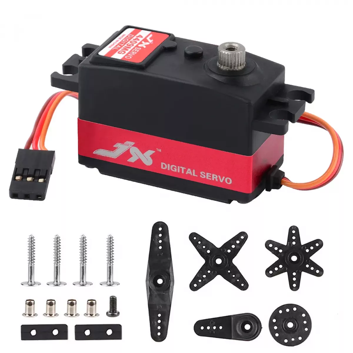 JX Servo PDI-4409MG — цифровой серво 4.8В 7.8кг/6В 9кг для 1/8 1/10 RC автомобилей JX Servo PDI-4409MG — цифровой серво 4.8В 7.8кг/6В 9кг для 1/8 1/10 RC автомобилей