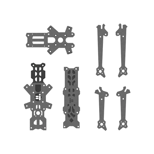 iFlight Nazgul Evoque F4 F4X/F4D – запасные части: боковые панели, пластины, лучи, винты, 3D TPU