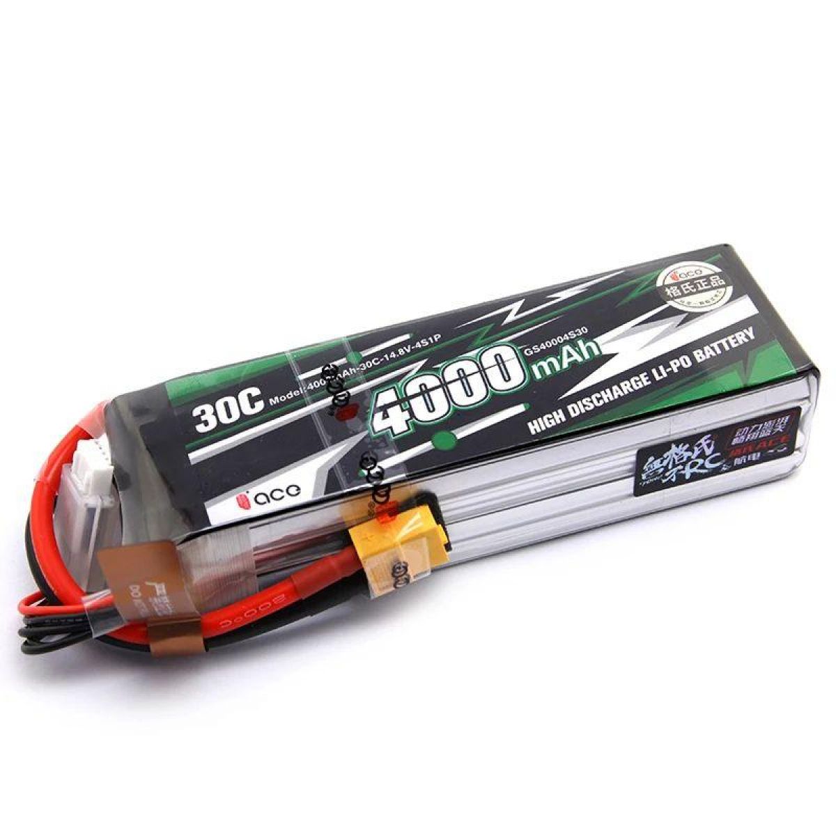 Аккумулятор Gens ACE LiPo 4S 14.8В 2200/2600/3300мАч с разъемом T/XT60 для FPV дрона и самолёта Аккумулятор Gens ACE LiPo 4S 14.8В 2200/2600/3300мАч с разъемом T/XT60 для FPV дрона и самолёта