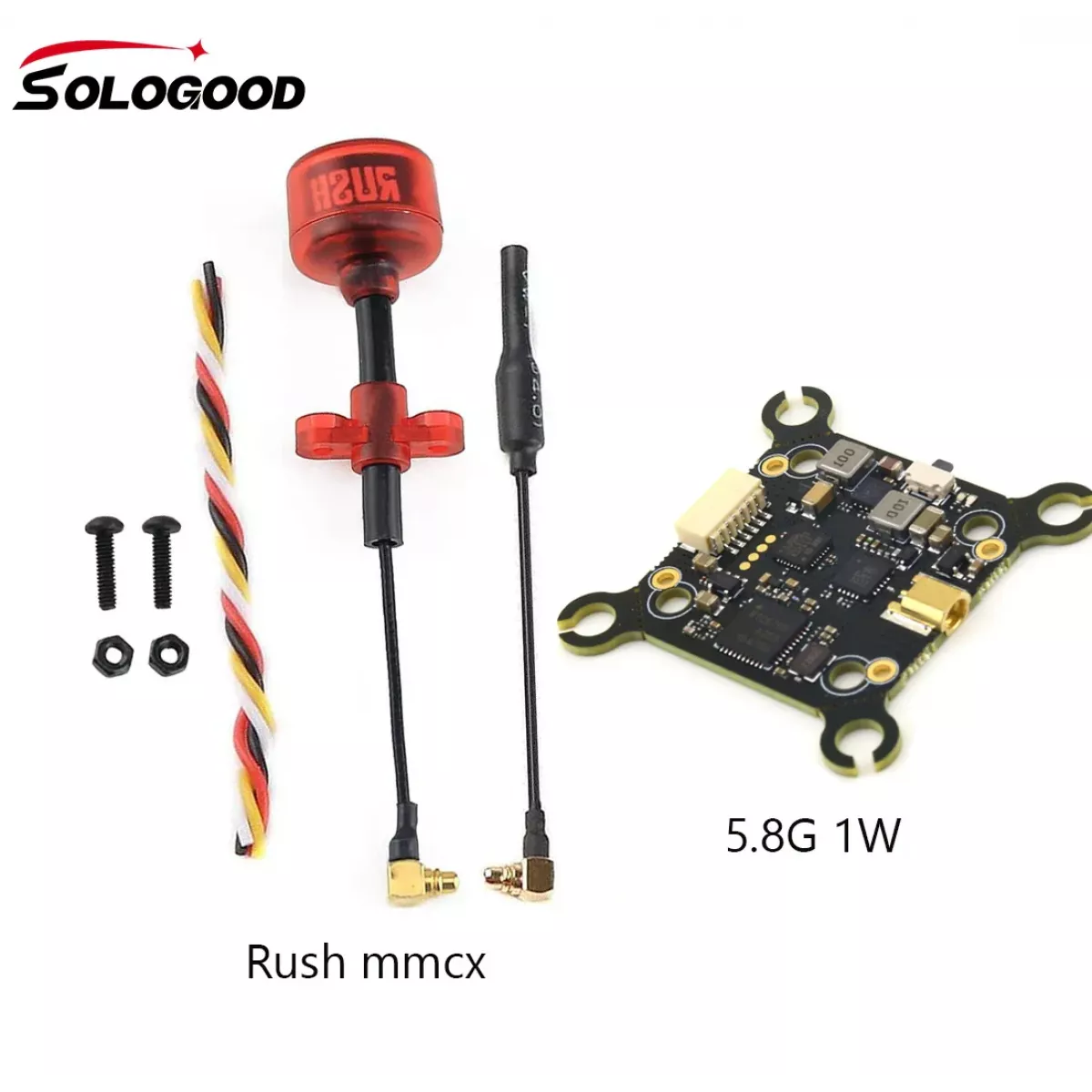 SoloGood 5.8G 1Вт 48Каналов VTX — Видеопередатчик, антенна Cherry, питание 7-26В, мощность до 1000мВт SoloGood 5.8G 1Вт 48Каналов VTX — Видеопередатчик, антенна Cherry, питание 7-26В, мощность до 1000мВт