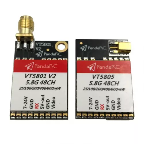 FPV видеопередатчик PandaRC VT5801/VT5805 5.8G 48CH 25-600mW OSD SMA MMCX для RC моделей