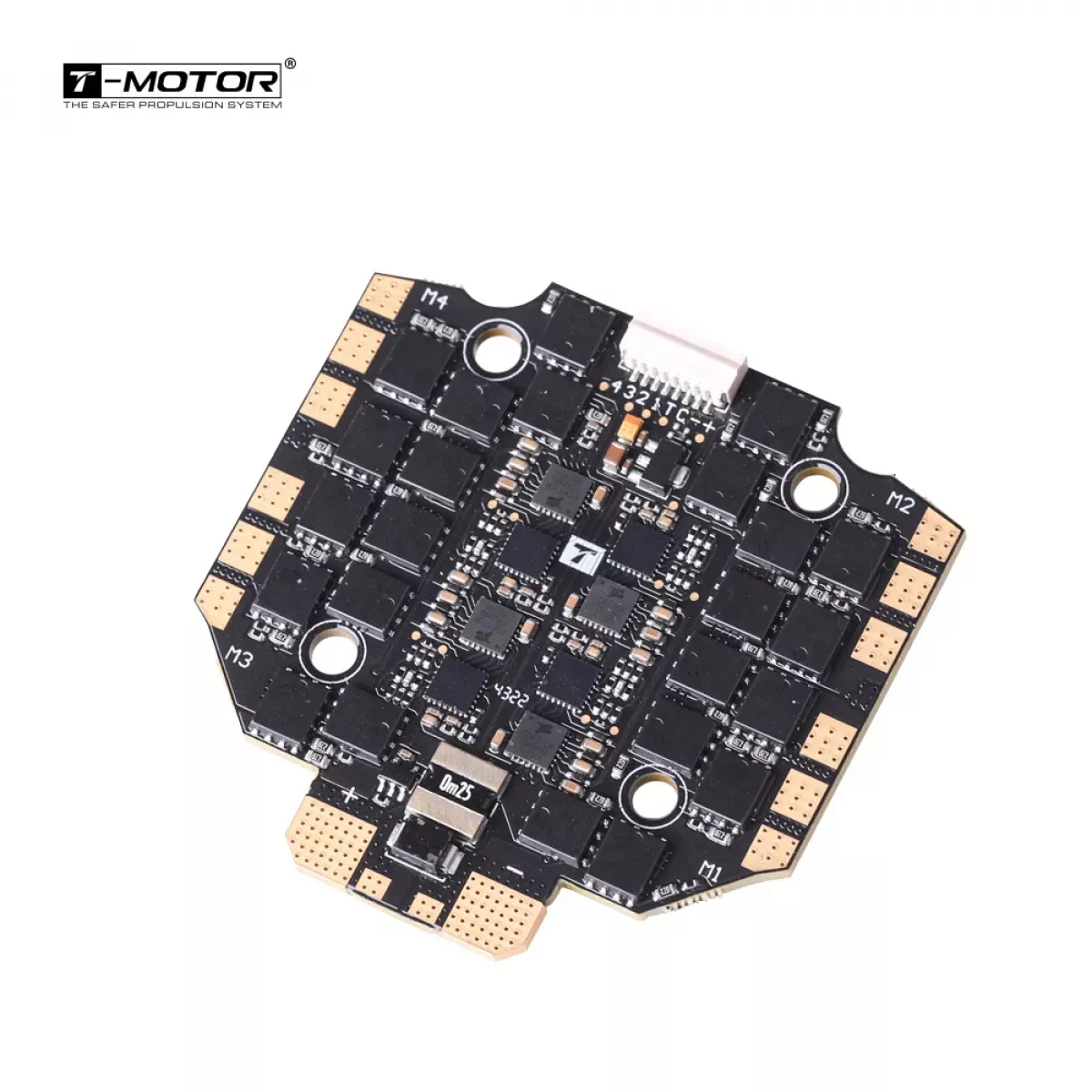 T-MOTOR C 80A 4-в-1 ESC 4-8S Blheli32 с двойными MOSFET для квадрокоптеров T-MOTOR C 80A 4-в-1 ESC 4-8S Blheli32 с двойными MOSFET для квадрокоптеров