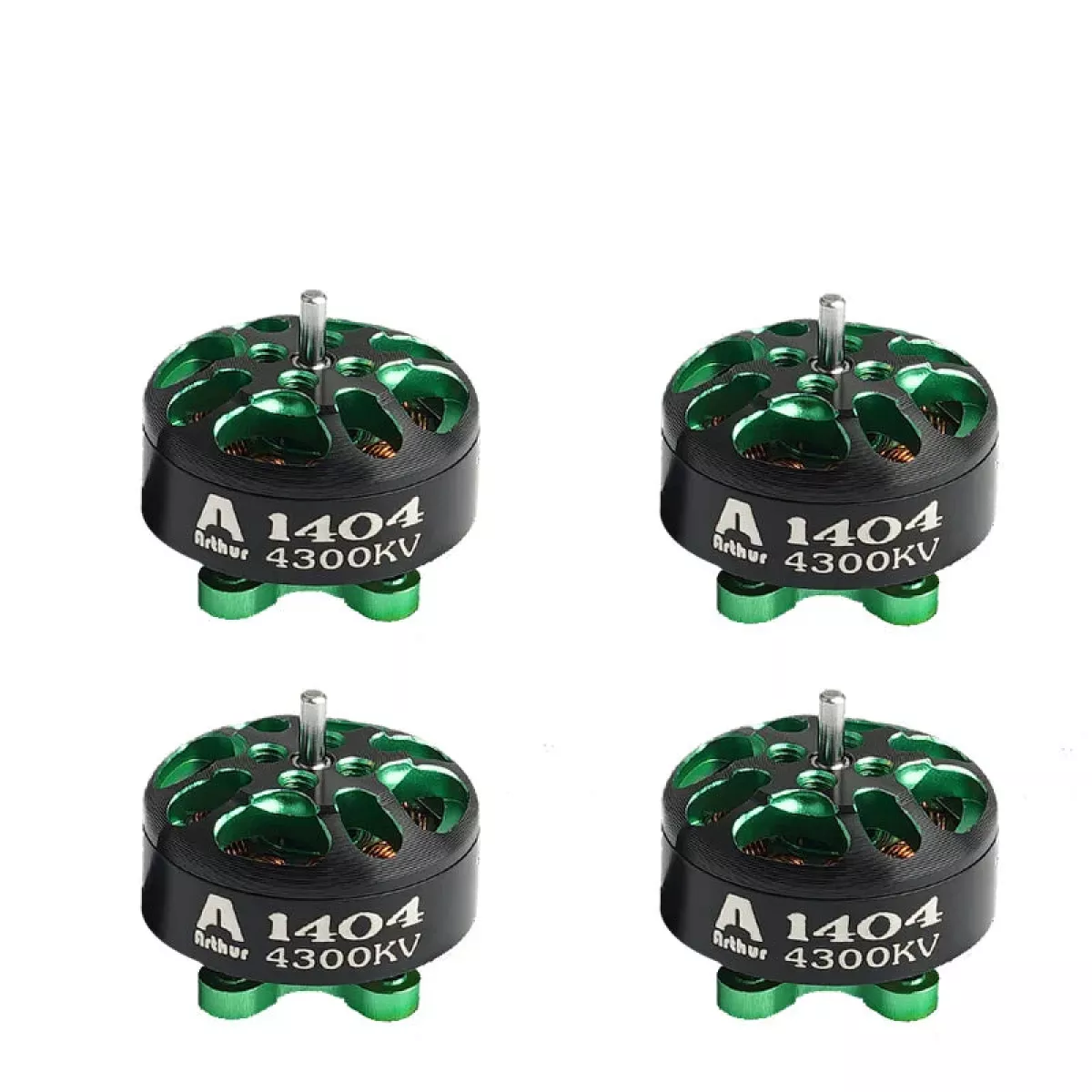 Набор 4 бесколлекторных моторов Flash Hobby Arthur A1404 2800KV/3800KV/4300KV/6000KV для FPV дронов 3–4" Набор 4 бесколлекторных моторов Flash Hobby Arthur A1404 2800KV/3800KV/4300KV/6000KV для FPV дронов 3–4"