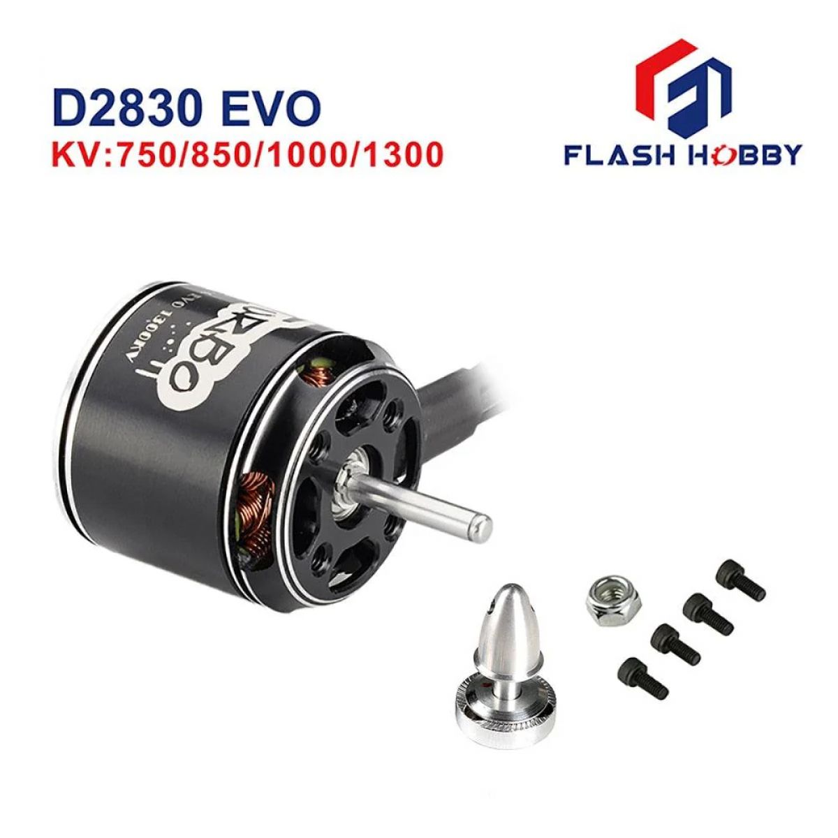 Бесщеточный мотор FLASHHOBBY D2830EVO 750KV/850KV/1000KV/1300KV для БПЛА, мультикоптеров, RC самолётов Бесщеточный мотор FLASHHOBBY D2830EVO 750KV/850KV/1000KV/1300KV для БПЛА, мультикоптеров, RC самолётов