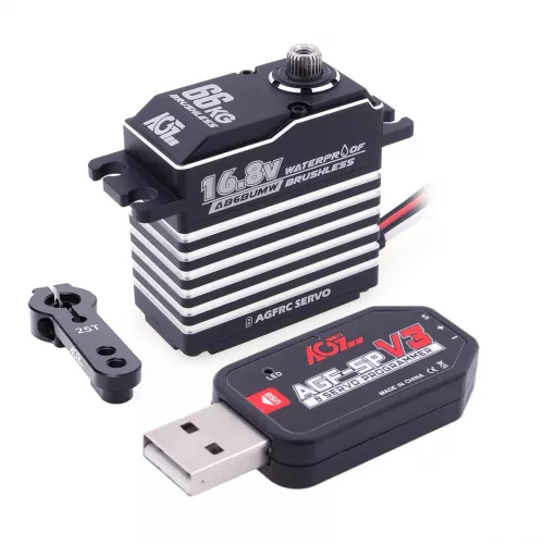 AGFRC A86BUMW – Влагозащищённый сервопривод 66КГ 16.8В 4S LiPo безщёточный для RC машин