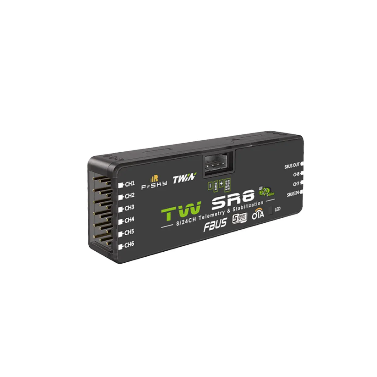 FrSky TW SR8 приёмник — TWIN Dual 2.4G, ADV стабилизатор, 8 PWM каналов, дальний радиус, дрон FrSky TW SR8 приёмник — TWIN Dual 2.4G, ADV стабилизатор, 8 PWM каналов, дальний радиус, дрон