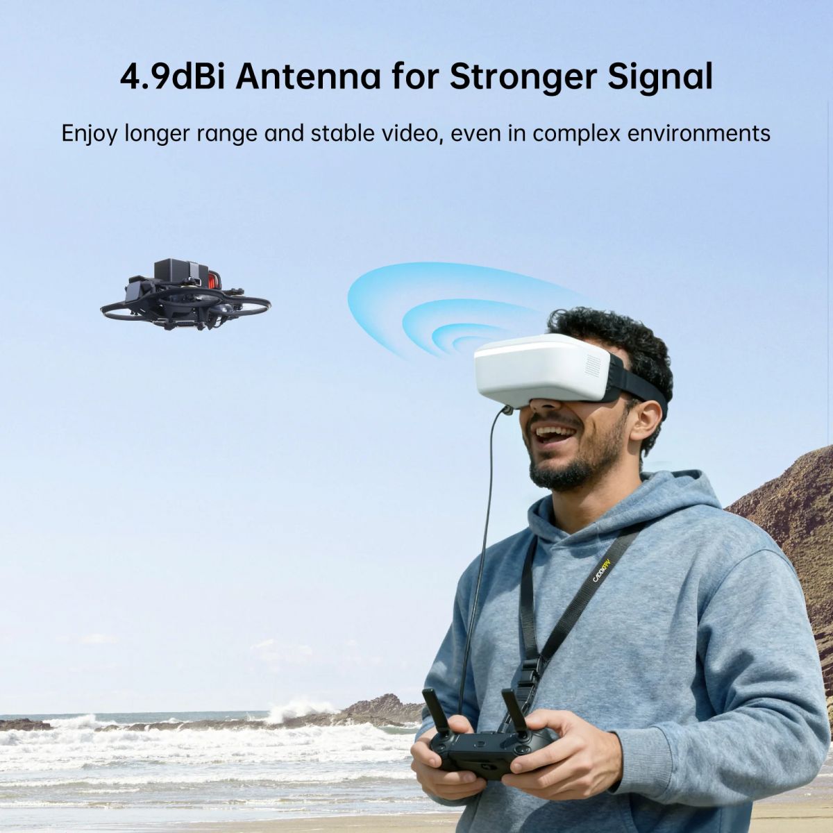 Очки виртуальной реальности CADDX Walksnail Avatar HD Goggles L для FPV дронов Очки виртуальной реальности CADDX Walksnail Avatar HD Goggles L для FPV дронов