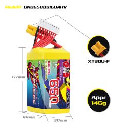 8S 30.4V 650mAh 160C/320C Высокотоковый LiPo аккумулятор